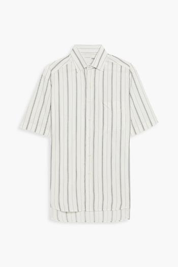 Sandro | Striped twill shirt商品图片,3.5折×额外7.5折, 额外七五折