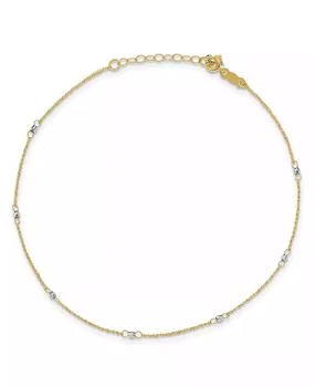 Macy's | Ropa Anklet in 14k Yellow and White Gold,商家Macy's,价格¥964