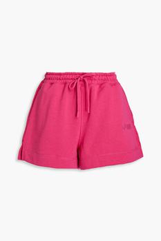 商品Embroidered cotton-blend fleece shorts图片