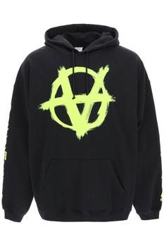 推荐Vetements double anarchy logo print hoodie商品