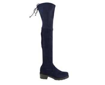 推荐Stuart Weitzman Women's Vanland Dark Blue Suede Knee High Boots (38.5 / 8 M)商品