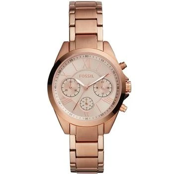 Fossil | Women's Modern Courier Chronograph Rose Gold Stainless Steel Watch 36mm 7折, 独家减免邮费