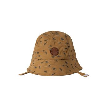 商品Boy Printed Twill Hat Golden Brown Dinosaurs - Toddler图片