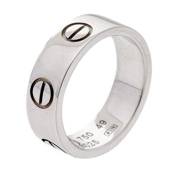 卡地亚戒指是什么牌子, [二手商品] Cartier | Cartier Love 18K White Gold Ring EU 49商品图片 8.7折, 满1件减$100, 满减