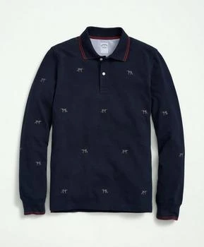 Brooks Brothers | Cotton Pique Long-Sleeve Embroidered Dog Polo Shirt 7折