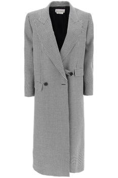推荐Alexander mcqueen houndstooth asymmetric coat商品