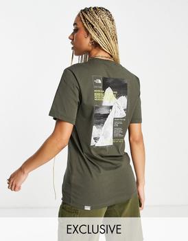 The North Face | The North Face Collage long sleeve t-shirt in green Exclusive at ASOS商品图片,