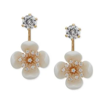 Lonna & Lilly | Gold-Tone Crystal White Flower Drop Earrings,商家Macy's,价格¥98
