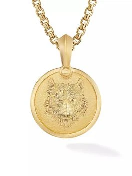 David Yurman | Petrvs Wolf Amulet in 18K Yellow Gold,商家Saks Fifth Avenue,价格¥18634
