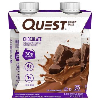 商品Quest Nutrition | Chocolate Flavored Protein Shakes 11 fl oz,商家Walgreens,价格¥84图片
