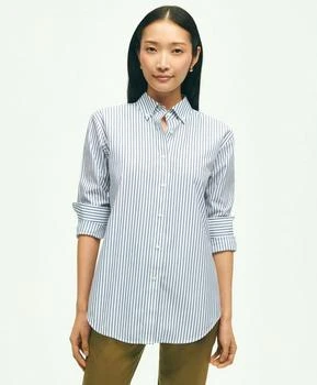 推荐Relaxed Fit Stretch Supima® Cotton Non-Iron Striped Dress Shirt商品