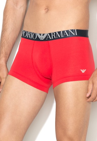 时尚阿玛尼内裤男装, Emporio Armani | EMPORIO ARMANI 男士红色拼接海军蓝色裤腰四角内裤 111389-7P512-00074商品图片 5.7折, 独家减免邮费