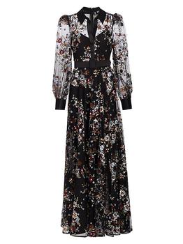 商品Badgley Mischka | Embellished Belted Shirt Gown,商家Saks Fifth Avenue,价格¥6459图片
