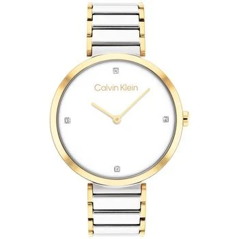 Calvin Klein | Two-Tone Stainless Steel Bracelet Watch 36mm,商家Macy's,价格¥1273