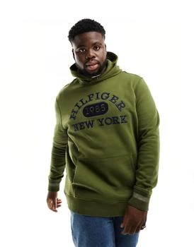 推荐Tommy Hilfiger Big & Tall monotype collegiate hoodie in green商品
