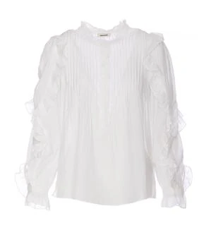 推荐Zadig & Voltaire Ruffle Buttoned Shirt商品