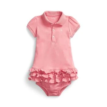 Ralph Lauren | Interlock Solid Ruffle Dress (Infant),商家Zappos,价格¥268