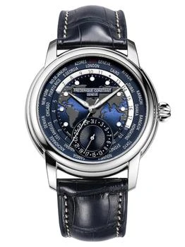 推荐Manufacture Worldtimer 42mm Gmt Date; Blue Dial; Blue Leather Strap Watches商品