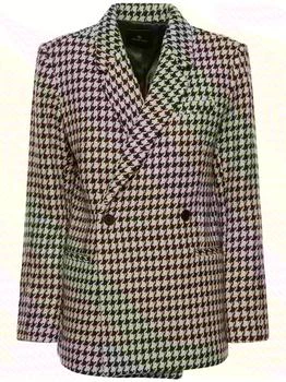 ANINE BING | Kaia Wool Blend Houndstooth Blazer 额外6折, 额外六折