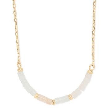 商品Lucky Brand | Gold-Tone Gemstone Beaded Collar Necklace, 16-1/2" + 3" extender,商家Macy's,价格¥251图片