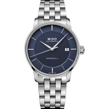 MIDO | Men's Swiss Automatic Baroncelli II Signature Stainless Steel Bracelet Watch 39mm商品图片,
