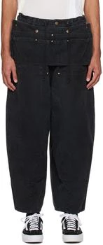 Needles | Black H.D. Apron Trousers,商家Ssense US,价格¥2891