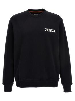 Zegna | Ermenegildo Zegna Logo Embossed Crewneck Sweatshirt商品图片,6.7折