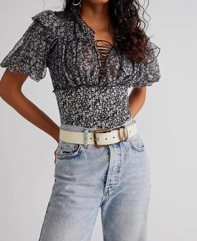 Free People | Beatrice Floral Top in Black Combo商品图片,6折