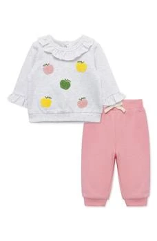 Little Me | Apples Active Pullover & Joggers Set,商家Nordstrom Rack,价格¥100