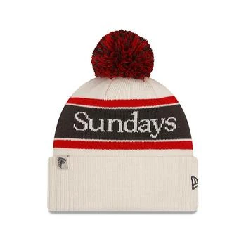 New Era | Men's Stone Atlanta Falcons Sundays Cuffed Pom Knit Hat 独家减免邮费