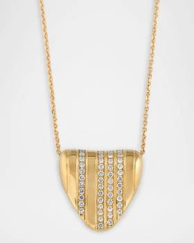 Peruffo | 18K Yellow Gold Triangular Pendant Necklace with Diamonds,商家Neiman Marcus,价格¥33427