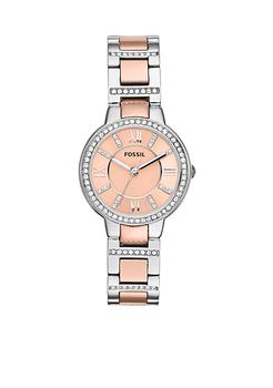 Fossil | Women's Two-Tone Stainless Steel Three-Hand Glitz Virginia Watch商品图片,