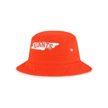 时尚mlb羽绒服男装, 47 Brand | Men's Orange San Francisco Giants 2021 MLB City Connect Team Bucket Hat商品图片 