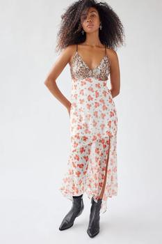 Urban Outfitters | UO Harper Lace Printed Midi Dress商品图片,5.4折, 1件9.5折, 一件九五折