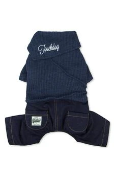 TOUCHDOG | Pet Life® Touchdog Vogue Neck-Wrap Sweater and Denim Pant Outfit - Small,商家Nordstrom Rack,价格¥261