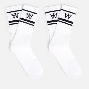 推荐Wood Wood Men's 2-Pack Socks - White/Navy商品