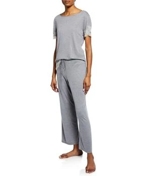 推荐Shangri La Luxe Lace-Trim Pajama Set商品