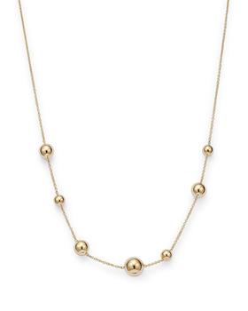 商品14K Yellow Gold Bead Statement Necklace, 18" - 100% Exclusive图片