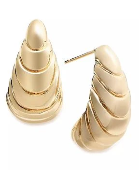 And Now This | Silver, Gold Plated Brass Textured Earring,商家Macy's,价格¥258