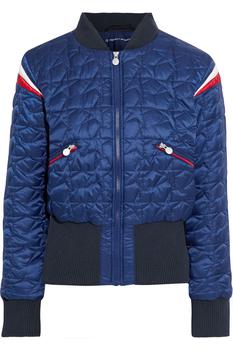 推荐Glacier quilted color-block down ski jacket商品