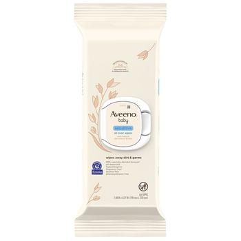 Aveeno | Sensitive All Over Wipes, Alcohol Fragrance-Free商品图片,