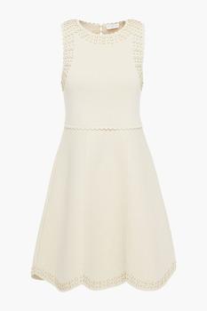 sandro连衣裙, Sandro | Ariane scalloped embellished metallic stretch-knit mini dress商品图片 4.9折