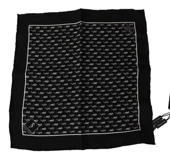 Dolce & Gabbana | Dolce & Gabbana Scarf Black Seahorse Print Silk Handkerchief,商家SEYMAYKA,价格¥668