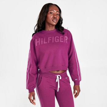 推荐Women's Tommy Hilfiger Logo Cropped Crewneck Sweatshirt商品