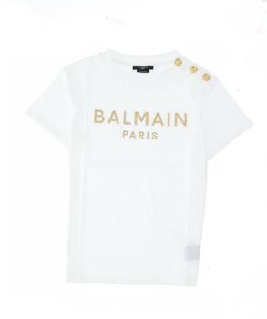 Balmain | Balmain Kids Logo Printed Crewneck T-Shirt商品图片,7.4折起