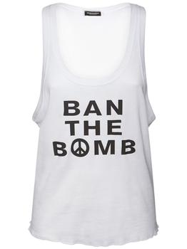 DSQUARED2 | Ban The Bomb Cotton Jersey Tank Top商品图片,6.9折