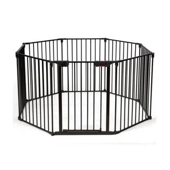 Hivvago | Adjustable Panel Baby Safe Metal Gate Play Yard-Black,商家Premium Outlets,价格¥1048