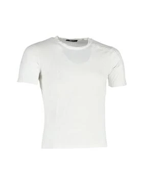 Versace | Versace Plain Crewneck T-Shirt in White Cotton 2.6折, 独家减免邮费