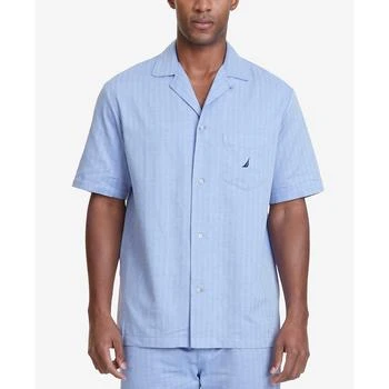 Nautica | Men's Herringbone Comfort Cotton Pajama Shirt,商家Macy's,价格¥369