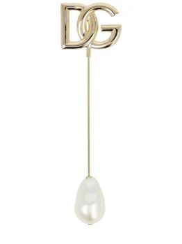 Dolce & Gabbana | Dg Logo & Crystal Brooch,商家LUISAVIAROMA,价格¥2407